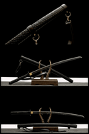 Hand Made High Quality T10 Steel Japanese Katana Swords Black Wolf-Katana-Showhigh-Samurai Sword Store