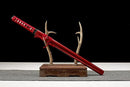 Hand Made High Quality T10 Steel Wakizashi Red-Katana-Showhigh-Samurai Sword Store
