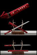 Hand Made High Quality T10 Steel Wakizashi Red-Katana-Showhigh-Samurai Sword Store
