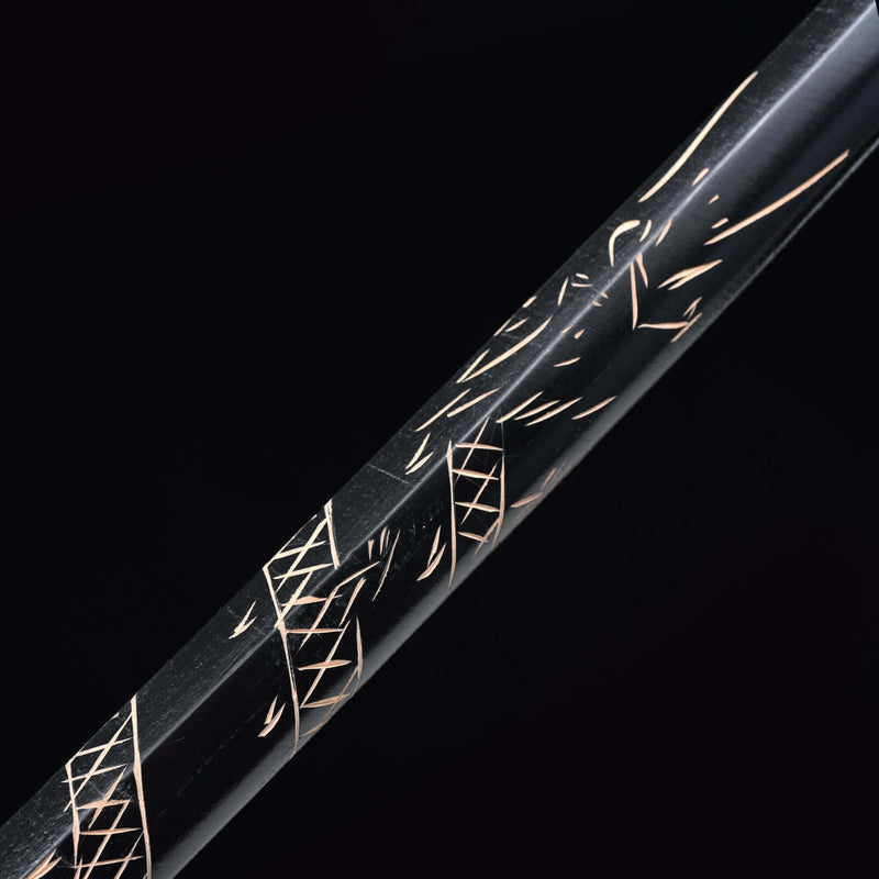 Handmade Black Wooden Bokken – Kendo, Iaido, Daito Practice & Sparring Katana Training Sword