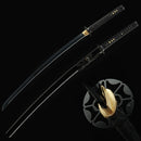 Handmade Japanese Katana Sword 1060 Carbon Steel With Black Scabbard-Katana-Showhigh-Samurai Sword Store