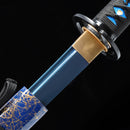 Handmade Japanese Katana Sword 1060 Carbon Steel With Blue Blade And Scabbard-Katana-Showhigh-Samurai Sword Store
