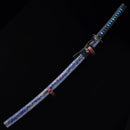 Handmade Japanese Katana Sword 1060 Carbon Steel With Blue Blade And Scabbard-Katana-Showhigh-Samurai Sword Store