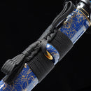 Handmade Japanese Katana Sword 1060 Carbon Steel With Blue Blade And Scabbard-Katana-Showhigh-Samurai Sword Store
