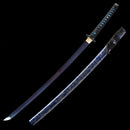 Handmade Japanese Katana Sword 1060 Carbon Steel With Blue Blade And Scabbard-Katana-Showhigh-Samurai Sword Store