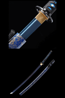Handmade Japanese Katana Sword 1060 Carbon Steel With Blue Blade And Scabbard-Katana-Showhigh-Samurai Sword Store