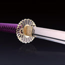 Handmade Japanese Katana Sword With Golden Sunflower Tsuba-Katana-Showhigh-Samurai Sword Store