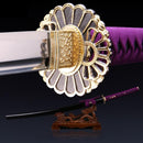 Handmade Japanese Katana Sword With Golden Sunflower Tsuba-Katana-Showhigh-Samurai Sword Store