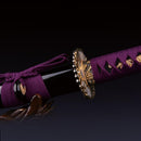 Handmade Japanese Katana Sword With Golden Sunflower Tsuba-Katana-Showhigh-Samurai Sword Store