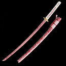 Handmade Japanese Katana Sword With Red Blade And Scabbard-Katana-Showhigh-Samurai Sword Store