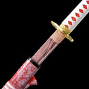 Handmade Japanese Katana Sword With Red Blade And Scabbard-Katana-Showhigh-Samurai Sword Store