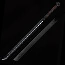 Handmade Japanese Ninjato Sword With Black Blade Skull-Ninjato-Showhigh-Samurai Sword Store