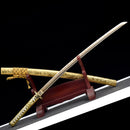 Handmade Japanese Samurai Katana Sword High Manganese Steel With Golden Blade And Scabbard-Katana-Masahiro Katana-Samurai Sword Store
