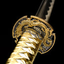 Handmade Japanese Samurai Katana Sword High Manganese Steel With Golden Blade And Scabbard-Katana-Masahiro Katana-Samurai Sword Store