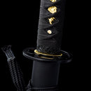 Handmade Japanese Sword T10 Clay Tempered Steel Katana Real Hamon Full Tang With Black Scabbard-Katana-Masahiro Katana-Samurai Sword Store