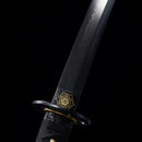 Handmade Japanese Sword T10 Clay Tempered Steel Katana Real Hamon Full Tang With Black Scabbard-Katana-Masahiro Katana-Samurai Sword Store