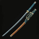 Handmade Japanese Tachi Odachi Sword Spring Steel With Orange Scabbard-Tachi-Masahiro Katana-Samurai Sword Store