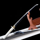 Handmade Japanese Wakizashi Sword High Manganese Steel With Blue Blade And Silver Scabbard-Katana-Masahiro Katana-Samurai Sword Store