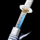 Handmade Japanese Wakizashi Sword High Manganese Steel With Blue Blade And Silver Scabbard-Katana-Masahiro Katana-Samurai Sword Store