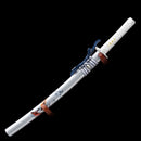 Handmade Japanese Wakizashi Sword High Manganese Steel With Blue Blade And Silver Scabbard-Katana-Masahiro Katana-Samurai Sword Store