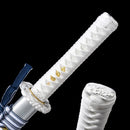 Handmade Japanese Wakizashi Sword High Manganese Steel With Blue Blade And Silver Scabbard-Katana-Masahiro Katana-Samurai Sword Store