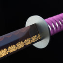 Handmade Ninjato Ninja Sword With Purple Straight Blade-Ninjato-Showhigh-Samurai Sword Store