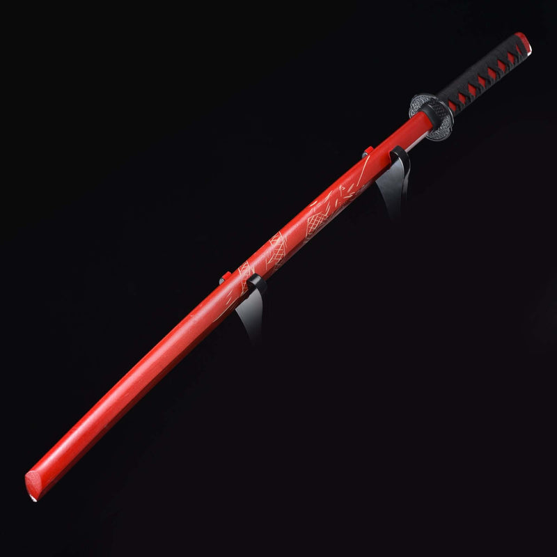 Handmade Red Dragon Wooden Bokken – Kendo Stick for Iaido, Daito Practice, Sparring & Katana Training