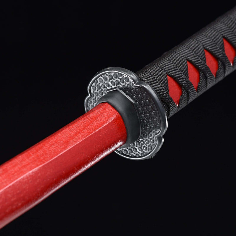 Handmade Red Wooden Bokken – Kendo, Iaido, Daito Practice & Sparring Katana Training Sword