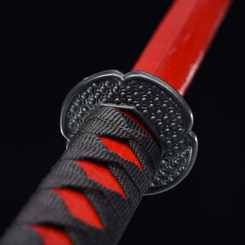 Handmade Red Wooden Bokken – Kendo, Iaido, Daito Practice & Sparring Katana Training Sword