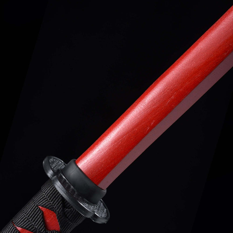 Handmade Red Wooden Bokken – Kendo, Iaido, Daito Practice & Sparring Katana Training Sword