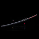 Handmade Red Wooden Katana – Practice Samurai Sword with Black Leather Scabbard-Katana-Masahiro Katana-Samurai Sword Store