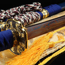 Japanese Tachi Odachi Sword With Damascus Steel With Blue Scabbard-Tachi-Masahiro Katana-Samurai Sword Store