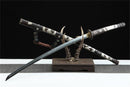 Japanese Tachi Sword Damascus Steel Real Hamon Full Tang Clay Tempered Katana-Katana-Showhigh-Samurai Sword Store