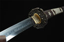Japanese Tachi Sword Damascus Steel Real Hamon Full Tang Clay Tempered Katana-Katana-Showhigh-Samurai Sword Store