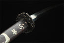 Japanese Tachi Sword Damascus Steel Real Hamon Full Tang Clay Tempered Katana-Katana-Showhigh-Samurai Sword Store