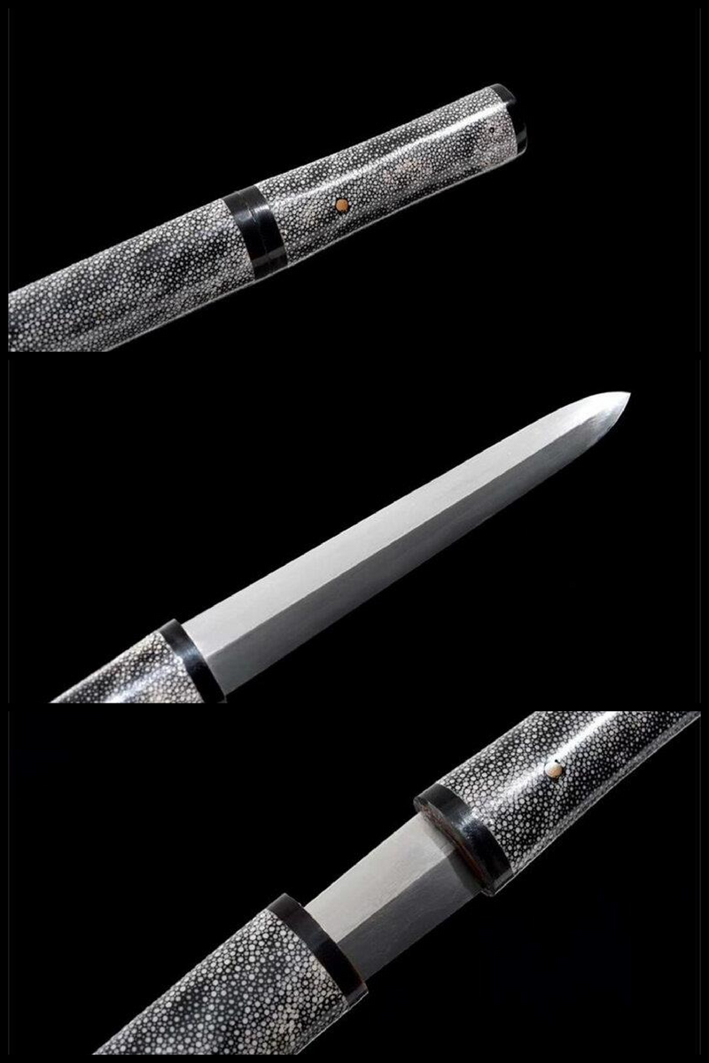 Hand Made High Quality T10 Steel Tanto Oxhorn Saya Real Rayskin