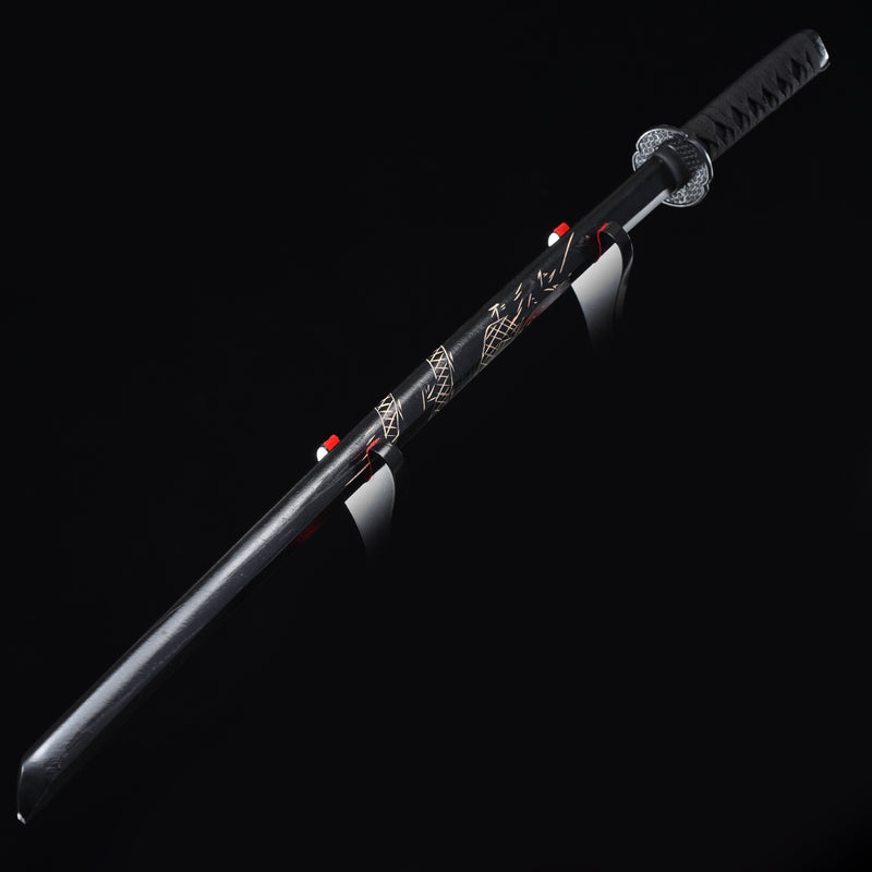 Handmade Black Wooden Bokken – Kendo, Iaido, Daito Practice & Sparring Katana Training Sword