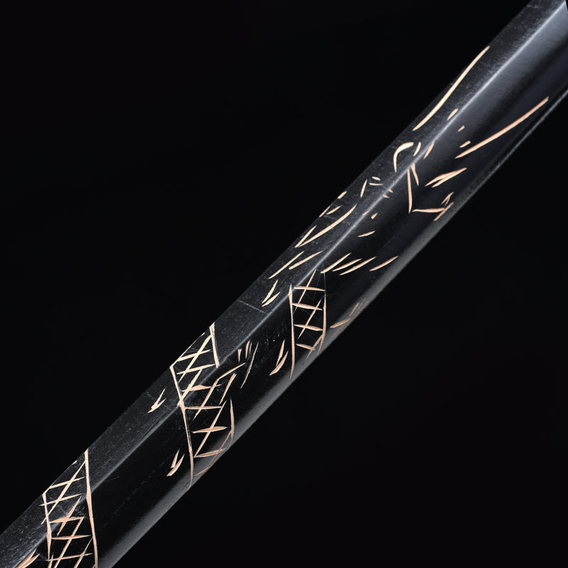 Handmade Black Wooden Bokken – Kendo, Iaido, Daito Practice & Sparring Katana Training Sword